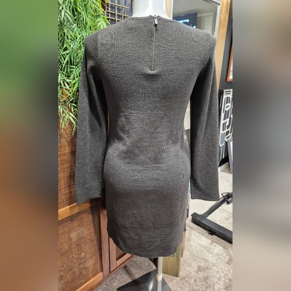 Adrienne Vittadini Charcoal Long Sleeve Dress - Picture 3 of 9